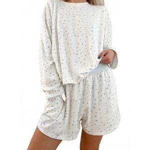 NEW SUNKISSED COCONUT snowflake pajama set in white